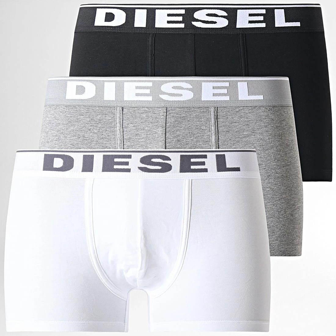Budget ⌛ Lot de 3 Boxers Damien 00ST3V 0JKKB Noir Blanc Gris Chiné de Diesel 🎁 3 Budget ⌛ Lot de 3 Boxers Damien 00ST3V 0JKKB Noir Blanc Gris Chiné de Diesel 🎁
