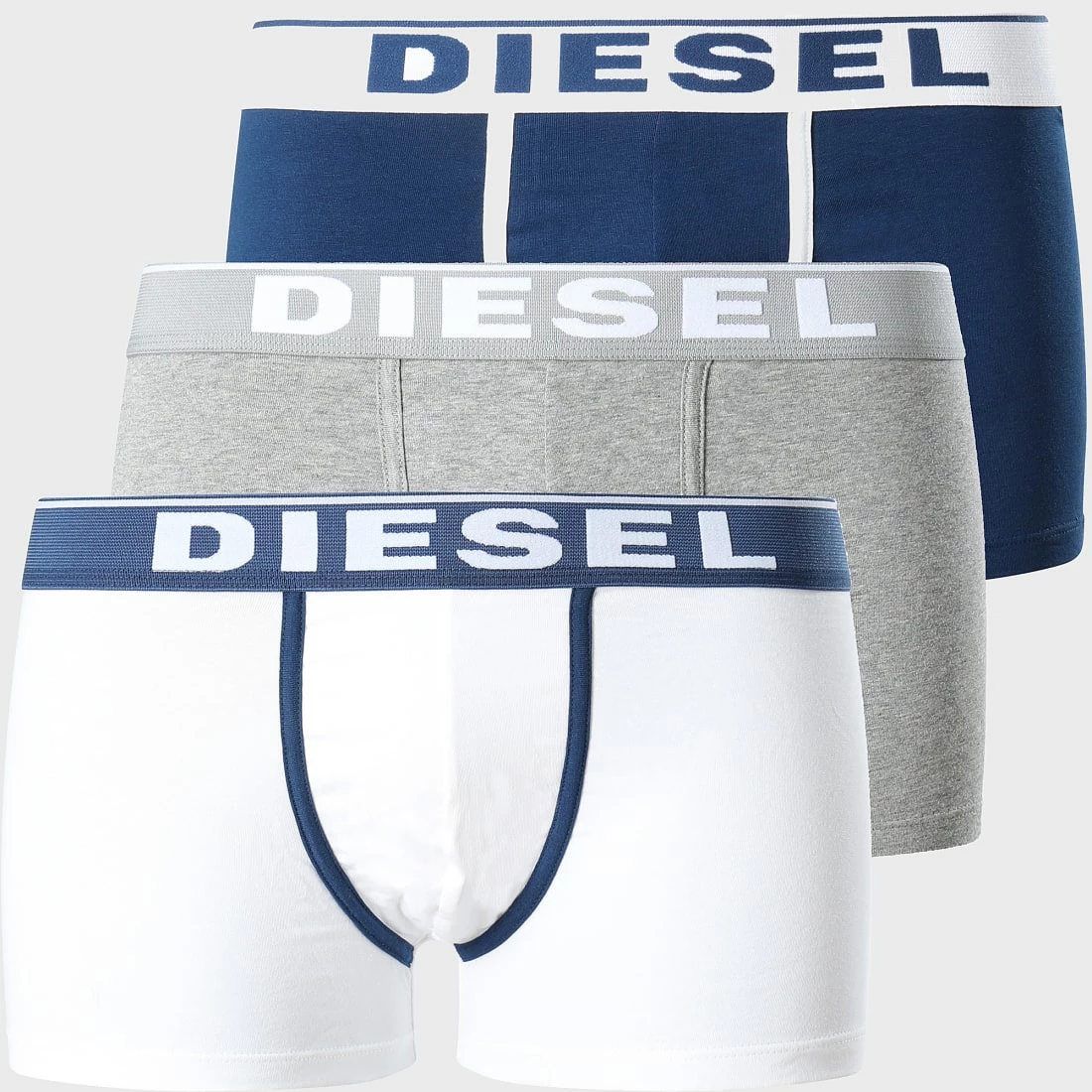 Budget 😍 Lot De 3 Boxers Damien 00ST3V-0JKKC Blanc Gris Chiné Bleu Marine de Diesel 🌟 3 Budget 😍 Lot De 3 Boxers Damien 00ST3V-0JKKC Blanc Gris Chiné Bleu Marine de Diesel 🌟