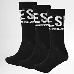 Offres 😉 Lot De 3 Paires De Chaussettes Skm-Ray 00SAYJ-0QATV Noir de Diesel 😀