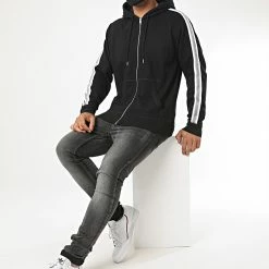 Bon marché 😉 Sweat Zippé Capuche A Bandes Brandon 00SE8M-0TAWI Noir de Diesel 🛒 -Diesel Soldes Magasin diesel 222029 00SE8M 0TAWI 900 20200617T092858 04