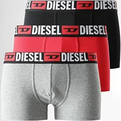Les meilleures critiques de ✔️ Lot De 3 Boxers Damien 00ST3V-0DDAI Noir Rouge Gris Chiné de Diesel ✨