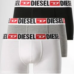 Meilleure affaire 👏 Lot De 3 Boxers Damien 00ST3V-0DDAI Noir Blanc Gris Chiné de Diesel 💯