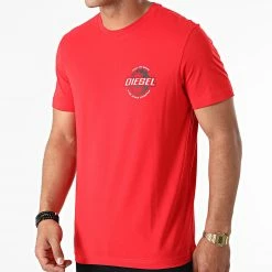 De gros 🔔 Tee 👚 Shirt Diegos K23 A02973-0GRAI Rouge de Diesel 🥰