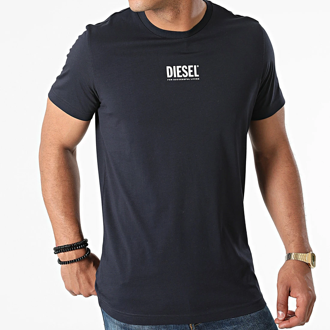 De gros 🎁 Tee 👕 Shirt Diegos Ecosmallogo A02878-0AAXJ Bleu Marine de Diesel 🧨 5 De gros 🎁 Tee 👕 Shirt Diegos Ecosmallogo A02878-0AAXJ Bleu Marine de Diesel 🧨 – Image 3