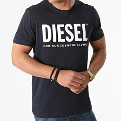 Meilleure affaire ✨ Tee 👚 Shirt Diegos Ecologo A02877-0AAXJ Bleu Marine de Diesel 🤩 -Diesel Soldes Magasin diesel 269589 A02877 0AAXJ 86V 20210611T150327 03