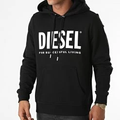 Vente flash ✔️ Sweat Capuche Girk Ecologo A02813-0BAWT Noir de Diesel 👏