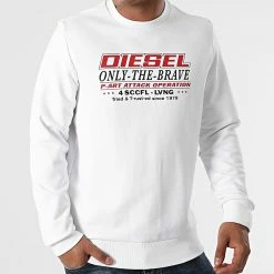 Meilleure affaire 🥰 Sweat Crewneck Girk K21 A02969-0HAYT Blanc de Diesel 😍 -Diesel Soldes Magasin diesel 269650 A02969 0HAYT 100 20210611T114250 03
