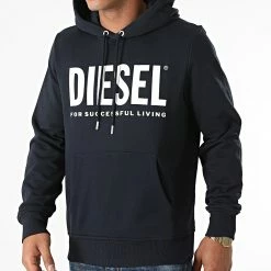 Acheter ⭐ Sweat Capuche Girk Ecologo A02813-0BAWT Bleu Marine de Diesel 💯