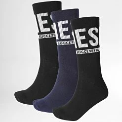 Top 10 🔔 Lot De 3 Paires De Chaussettes 00SAYJ-0QATV Noir Bleu Marine de Diesel 🛒