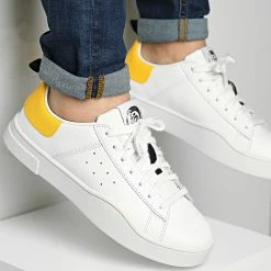 Coupon 👍 Baskets Clever Low Y01748-P1729 White Lemon Chrome de Diesel 🤩