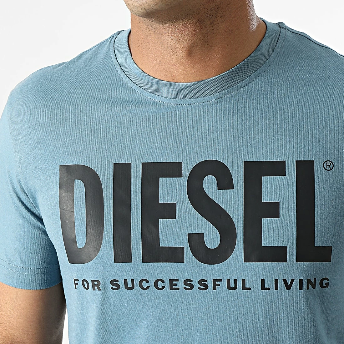 Sortie 😀 Tee 👚 Shirt Diegos Ecologo A02877-0AAXJ Bleu Clair de Diesel 🎉 4 Sortie 😀 Tee 👚 Shirt Diegos Ecologo A02877-0AAXJ Bleu Clair de Diesel 🎉 – Image 2