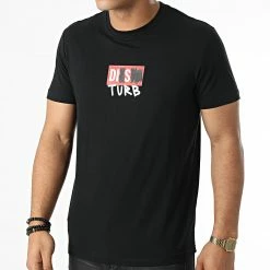 Offres ⌛ Tee 👚 Shirt Diegos A03264-0GRAM Noir de Diesel 🔔