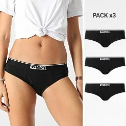 Offres ⌛ Lot De 3 Culottes Femme Oxys A04030-0LDAC Noir de Diesel ❤️