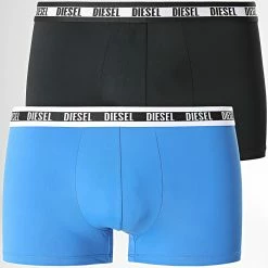 Tout neuf 🎁 Lot de 2 Boxers 55-D A03097-0EFAZ Bleu Noir de Diesel 💯
