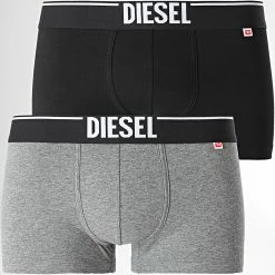 Acheter ⌛ Lot de 2 Boxers Damien 00SMKX-0LDAQ Noir Gris Anthracite de Diesel 😀