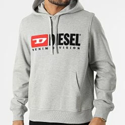 Vente flash ❤️ Sweat Capuche Ginn A03757-0BAWT Gris Chiné de Diesel ❤️