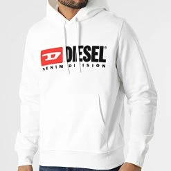 Vente flash ✔️ Sweat Capuche Ginn A03757-0BAWT Blanc de Diesel 🔔
