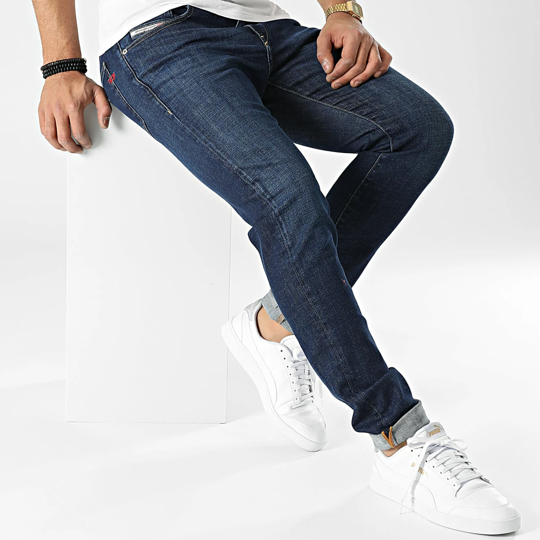 Le moins cher 🌟 Jean Slim D-Strukt A03558-09B90 Bleu Denim de Diesel 🔥 5 Le moins cher 🌟 Jean Slim D-Strukt A03558-09B90 Bleu Denim de Diesel 🔥 – Image 3