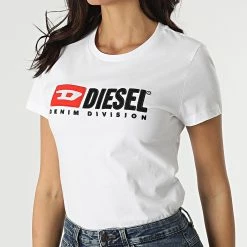 Bon marché 🌟 Tee 👕 Shirt Femme A05093-0AAXJ Blanc de Diesel 🔥