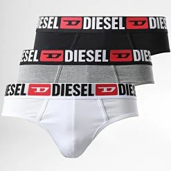 Budget ✔️ Lot De 3 Boxers Andre 00SH05-0DDAI Noir Gris Chiné Blanc de Diesel 🎁