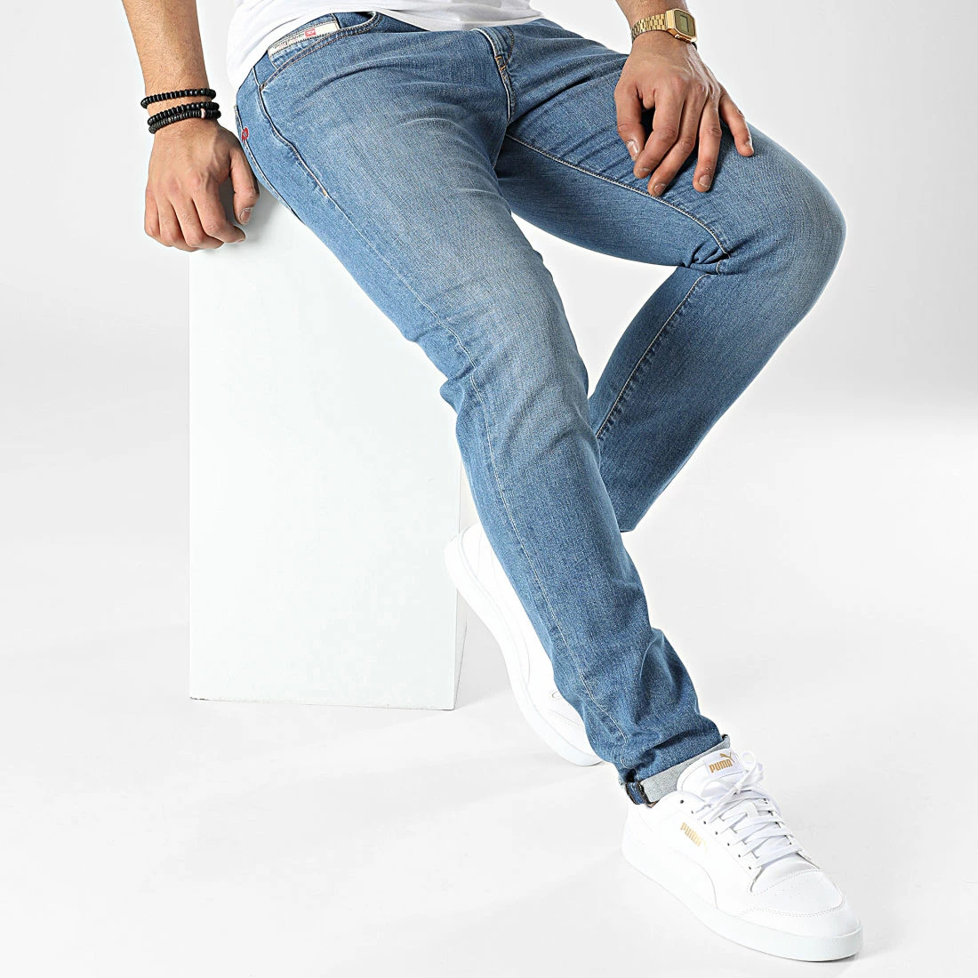 Coupon 😍 Jean Slim D-Strukt A03558-0EHAJ Bleu Denim de Diesel 👍 5 Coupon 😍 Jean Slim D-Strukt A03558-0EHAJ Bleu Denim de Diesel 👍 – Image 3