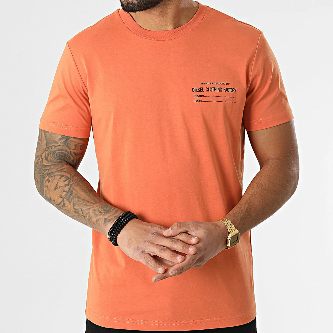 Meilleure affaire ⭐ Tee 👕 Shirt A03816-0GRAM Orange de Diesel 🔔 5 Meilleure affaire ⭐ Tee 👕 Shirt A03816-0GRAM Orange de Diesel 🔔 – Image 3