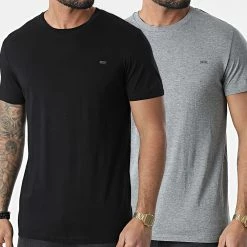 Grosses soldes 😀 Lot De 2 Tee 👕 Shirts A05427-0LDAS Noir Gris Chiné de Diesel 😉