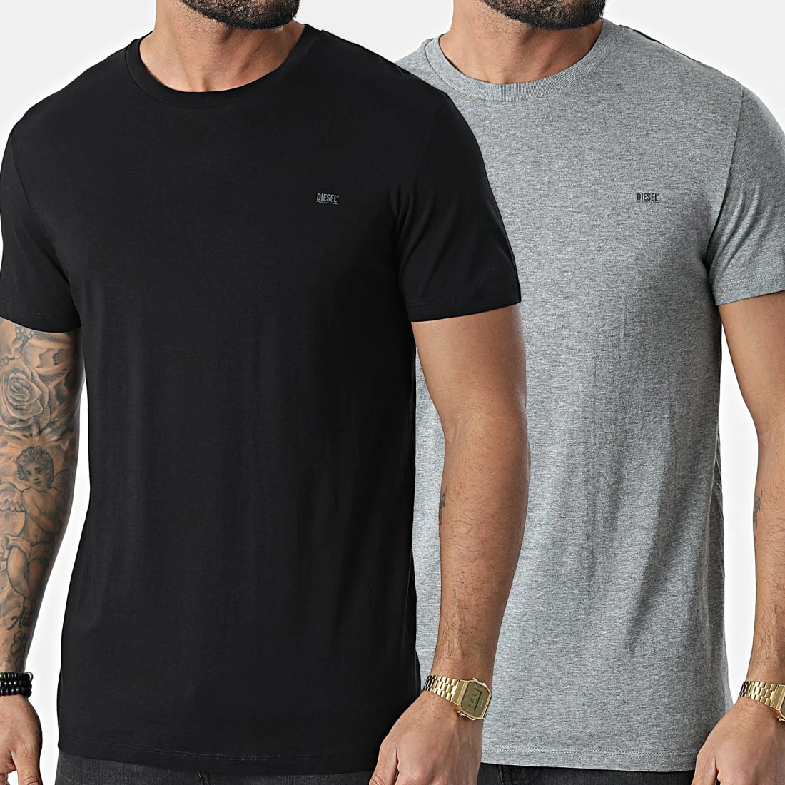 Grosses soldes 😀 Lot De 2 Tee 👕 Shirts A05427-0LDAS Noir Gris Chiné de Diesel 😉 3 Grosses soldes 😀 Lot De 2 Tee 👕 Shirts A05427-0LDAS Noir Gris Chiné de Diesel 😉