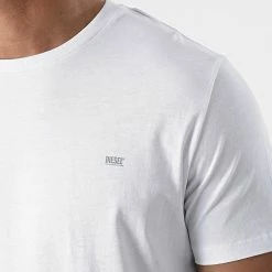 Offres 🧨 Lot De 2 Tee 👕 Shirts 05427-0LDAS Blanc de Diesel 😀 -Diesel Soldes Magasin diesel 296752 A05427 0LDAS E0041 20211229T164014 03