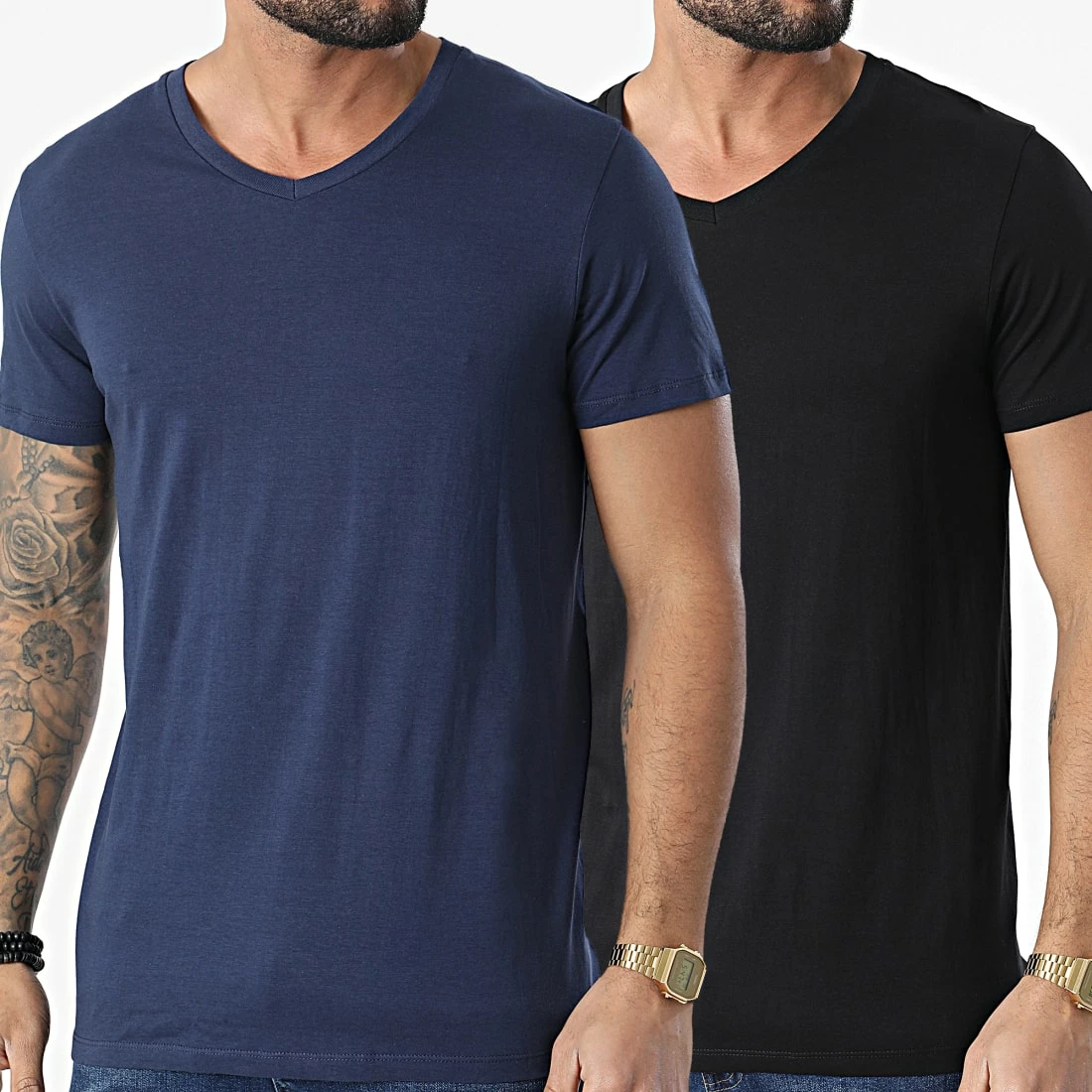 Meilleure affaire 💯 Lot De 2 Tee 👚 Shirts Col V A05428-0BVFB Noir Bleu Marine de Diesel ⌛ 3 Meilleure affaire 💯 Lot De 2 Tee 👚 Shirts Col V A05428-0BVFB Noir Bleu Marine de Diesel ⌛