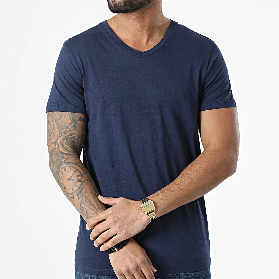 Meilleure affaire 💯 Lot De 2 Tee 👚 Shirts Col V A05428-0BVFB Noir Bleu Marine de Diesel ⌛ 4 Meilleure affaire 💯 Lot De 2 Tee 👚 Shirts Col V A05428-0BVFB Noir Bleu Marine de Diesel ⌛ – Image 2