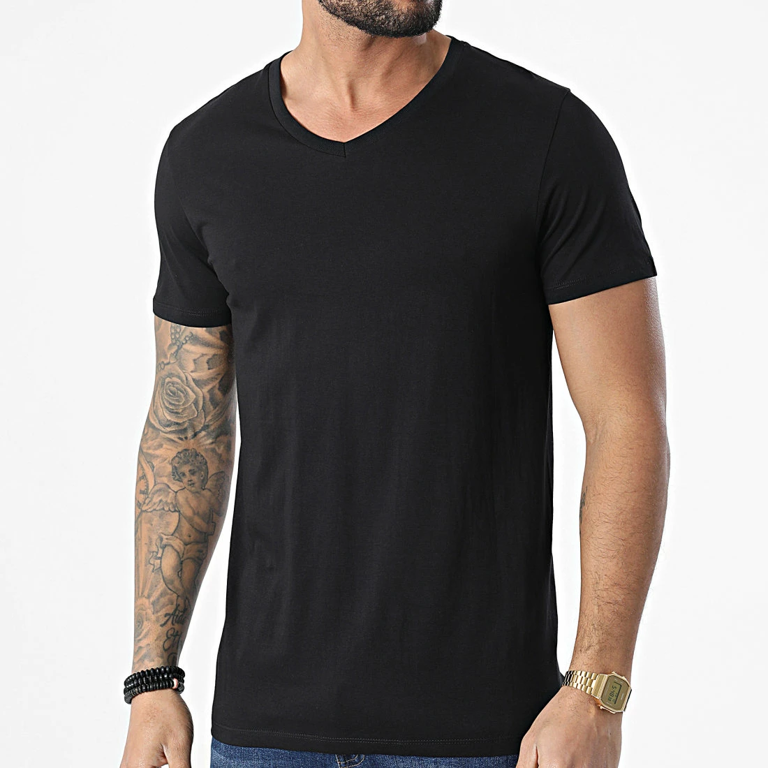 Meilleure affaire 💯 Lot De 2 Tee 👚 Shirts Col V A05428-0BVFB Noir Bleu Marine de Diesel ⌛ 7 Meilleure affaire 💯 Lot De 2 Tee 👚 Shirts Col V A05428-0BVFB Noir Bleu Marine de Diesel ⌛ – Image 5