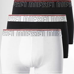 Tout neuf ❤️ Lot De 3 Boxers Damien 00ST3V Noir Blanc de Diesel ❤️
