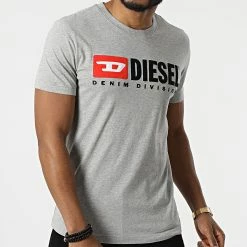 Tout neuf 🥰 Tee 👚 Shirt A03766-0AAXJ Gris Chiné de Diesel 😉 -Diesel Soldes Magasin diesel 298532 A03766 0AAXJ 9CB 20220120T135845 03