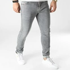 Meilleure affaire 🛒 Jean Slim Luster 00SID9 Gris de Diesel 🛒