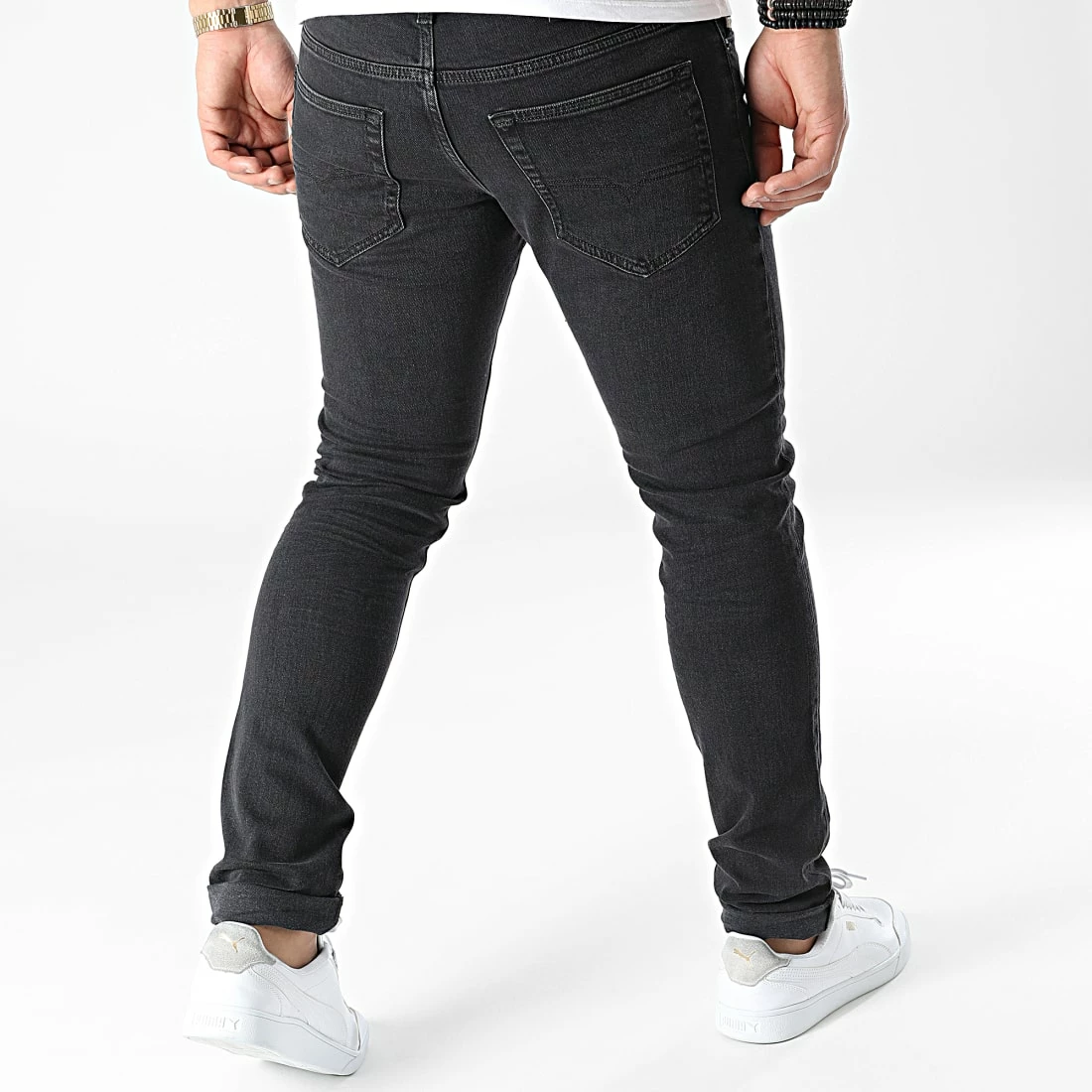 Le moins cher ✔️ Jean Slim Luster 00SID9-0GDAR Noir de Diesel ✨ 6 Le moins cher ✔️ Jean Slim Luster 00SID9-0GDAR Noir de Diesel ✨ – Image 4