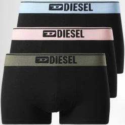 Tout neuf 🔔 Lot De 3 Boxers Damien 00ST3V Noir de Diesel ✨