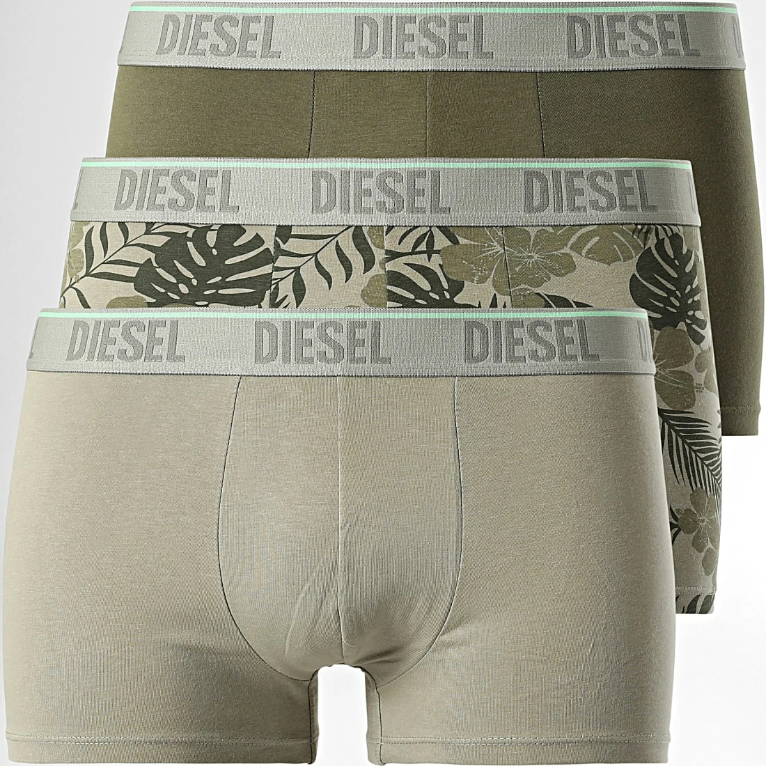 Sortie 🛒 Lot De 3 Boxers Damien 00ST3V Vert Kaki de Diesel 👍 3 Sortie 🛒 Lot De 3 Boxers Damien 00ST3V Vert Kaki de Diesel 👍