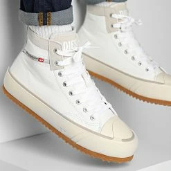 Nouveau ✔️ Baskets Principia Mid Y02740 White Dove de Diesel ⭐