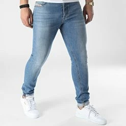 Meilleur prix ❤️ Jean Slim D-Luster 00SID9-0EHAJ Bleu Denim de Diesel ⌛