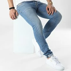 Meilleur prix ❤️ Jean Slim D-Luster 00SID9-0EHAJ Bleu Denim de Diesel ⌛ -Diesel Soldes Magasin diesel 308460 00SID9 0EHAJ 01 20220311T142125 03