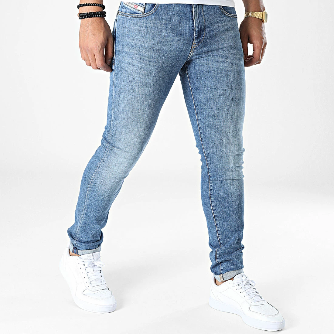 Le moins cher 🛒 Jean Slim D-Strukt A03562 Bleu Denim de Diesel 👍 3 Le moins cher 🛒 Jean Slim D-Strukt A03562 Bleu Denim de Diesel 👍