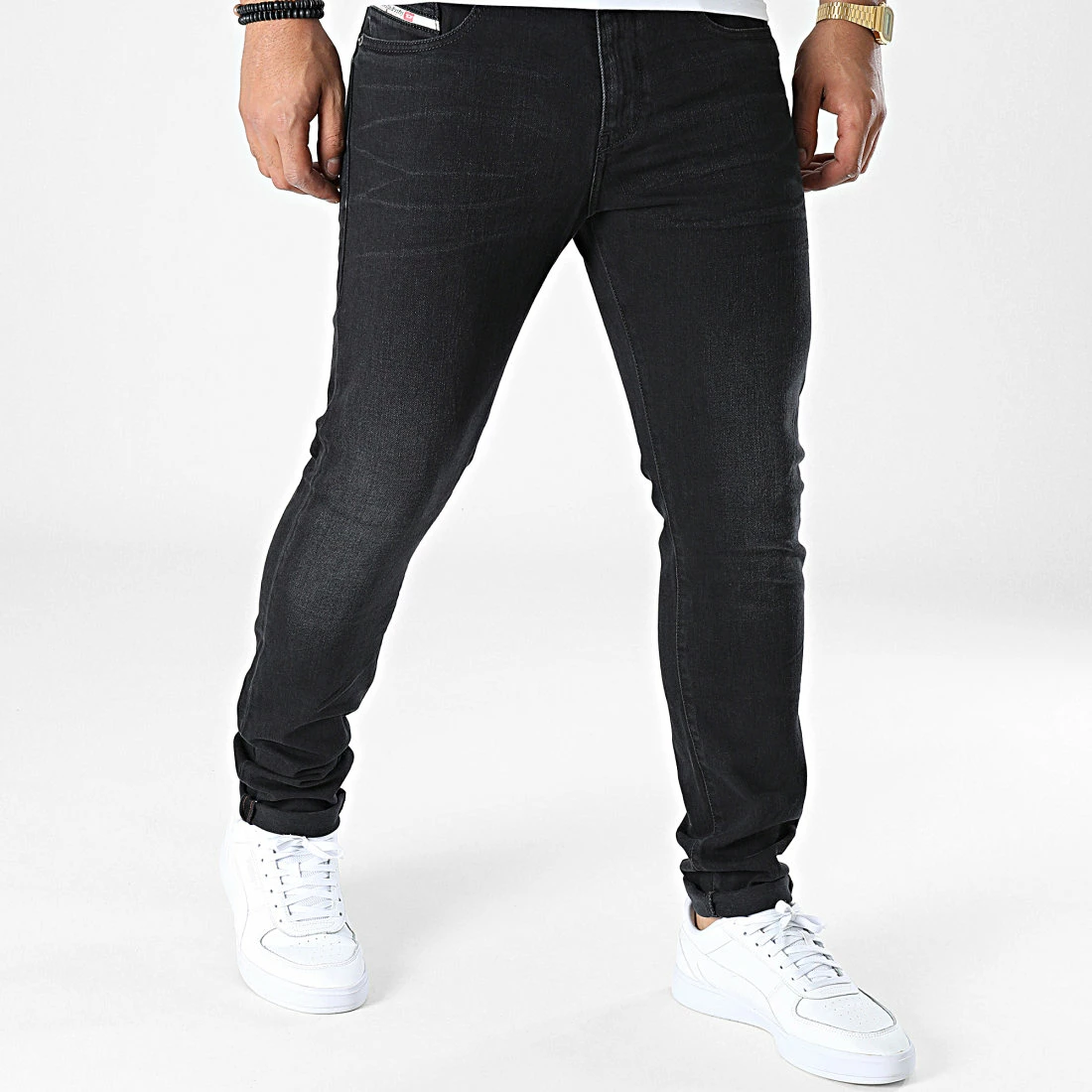 Sortie 🔔 Jean Slim D-Strukt A03558 Noir de Diesel ⭐ 3 Sortie 🔔 Jean Slim D-Strukt A03558 Noir de Diesel ⭐