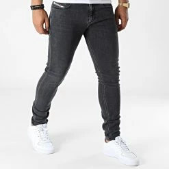 Bon marché 🎁 Jean Skinny Sleenker A03594 Gris de Diesel ⌛
