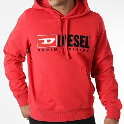 Promo 🥰 Sweat Capuche A03757-OBAWT Rouge de Diesel 🛒 -Diesel Soldes Magasin diesel 326204 A03757 OBAWT 44Q 20220704T161532 03
