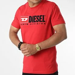 Sortie 💯 Tee 👕 Shirt A03766-0AAXJ Rouge de Diesel ✨ -Diesel Soldes Magasin diesel 326206 A03766 0AAXJ 44Q 20220704T161504 03