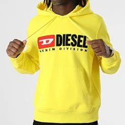 Acheter 😉 Sweat Capuche A03757-OBAWT Jaune de Diesel 💯