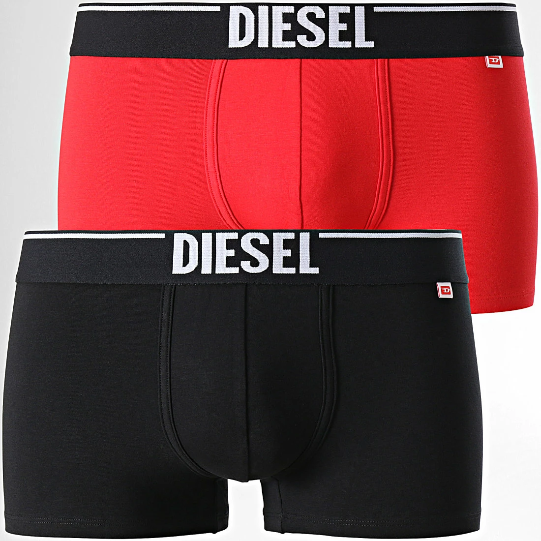 Nouveau 🧨 Lot De 2 Boxers Damien 00SMKX Noir Rouge de Diesel ❤️ 2 Nouveau 🧨 Lot De 2 Boxers Damien 00SMKX Noir Rouge de Diesel ❤️