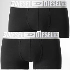 Diesel Soldes Magasin 6 Vente flash ❤️ Lot De 2 Boxers Damien 00SMKX 0SFAU Noir de Diesel ❤️