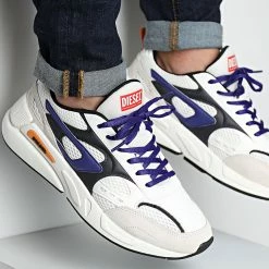 Grosses soldes ⌛ Baskets S-Serendipity Sport Y02868-P4431 Flame Orange Navy Blue White Black de Diesel 🎁